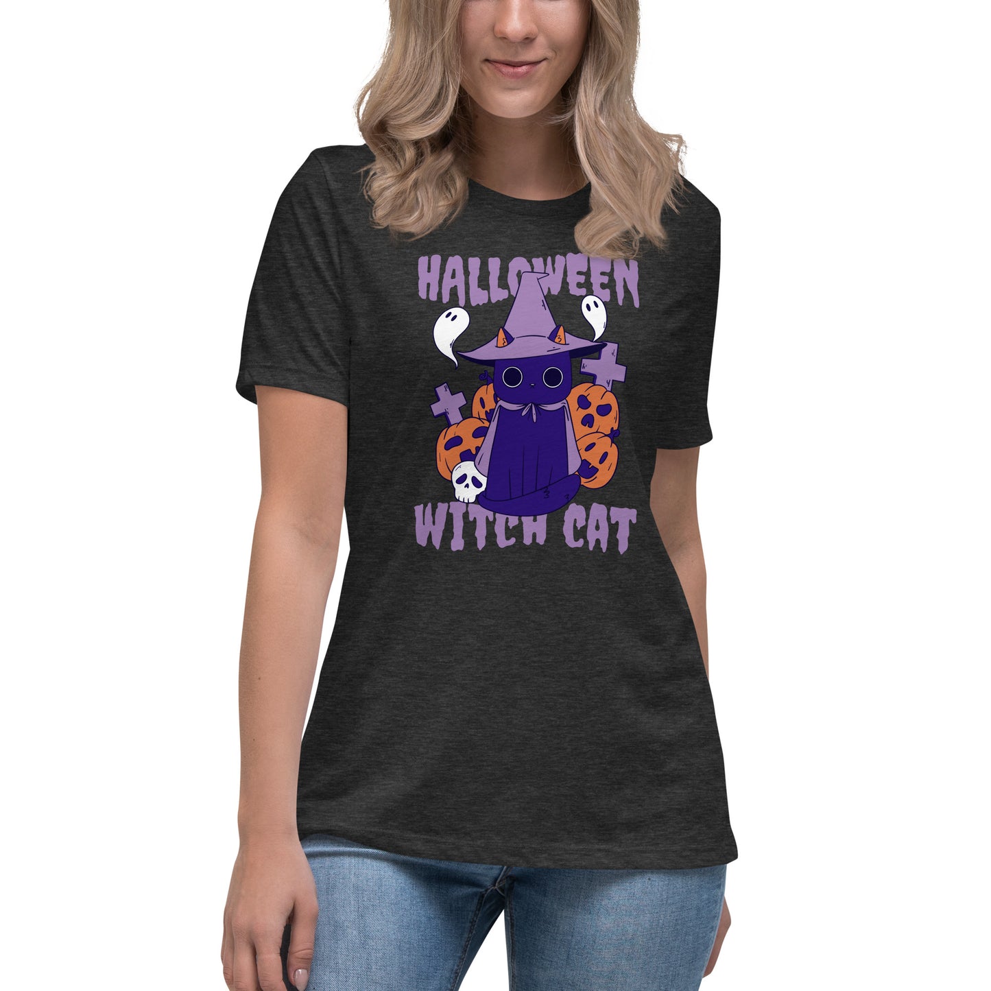 Halloween Witch Cat T-Shirt